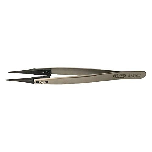 PRECISION TWEEZERS STAINLESS STEEL CARBON FIBER 130MM ELECTRONICS Brand no brand