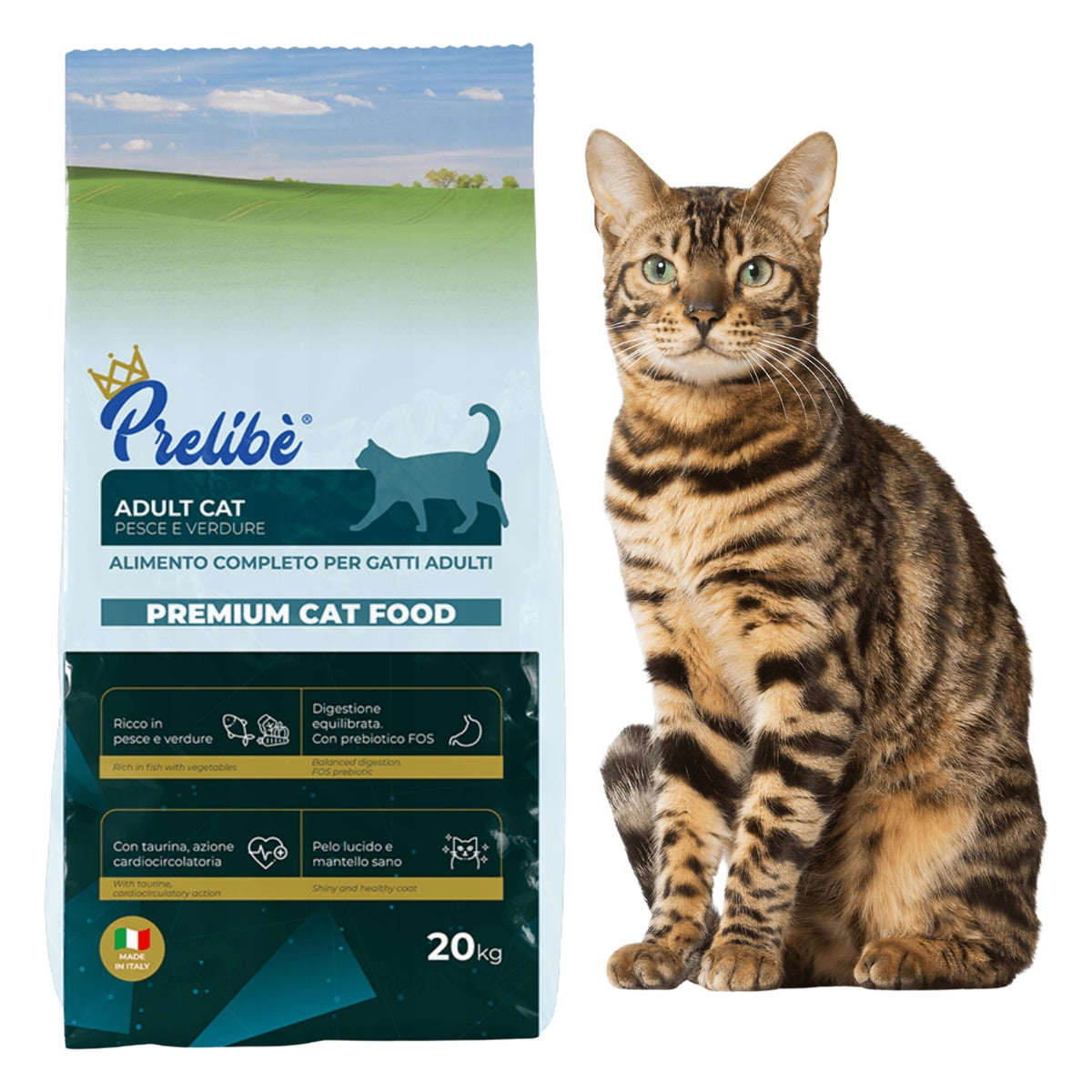PRELIBE DRY CAT FOOD FISH AND VEGETABLES 20KG