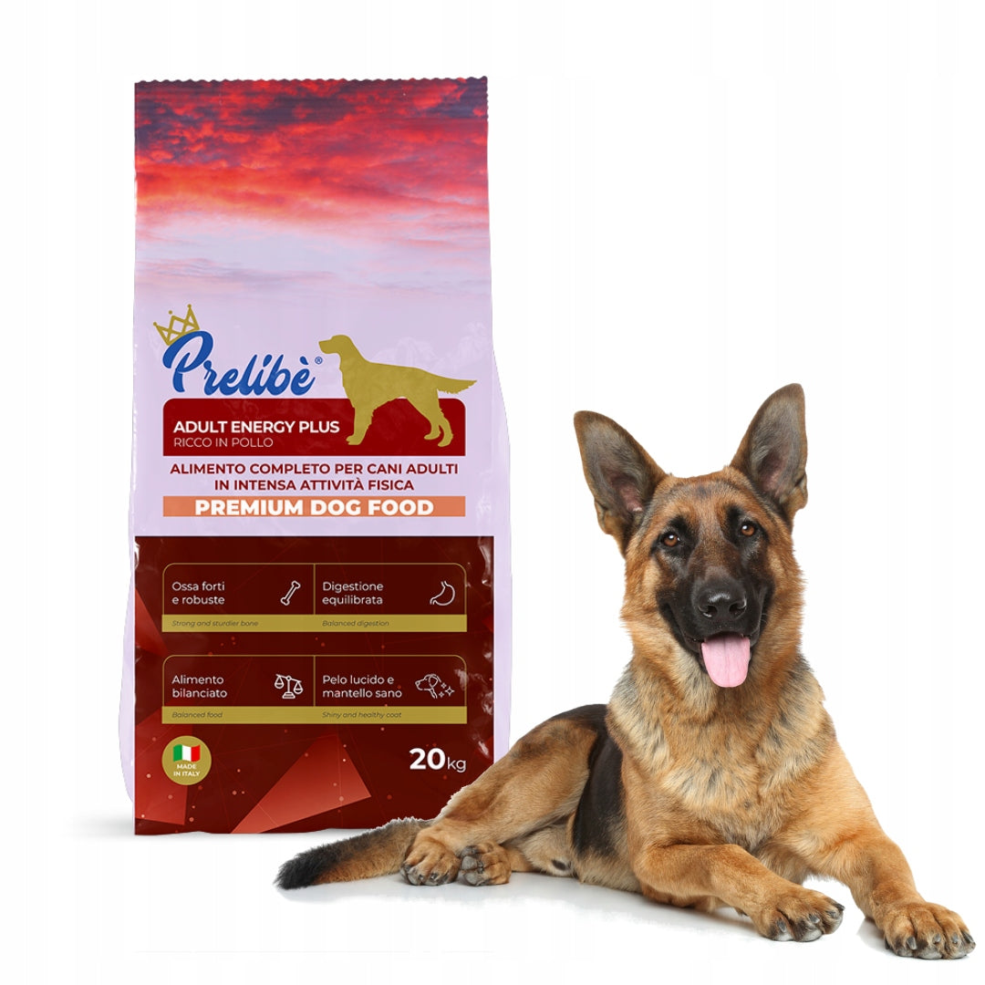 PRELIBE ENERGY 20KG DRY FOOD SHEEPDOG LAMBRADOR HUSKY BEAGLE AMSTAFF