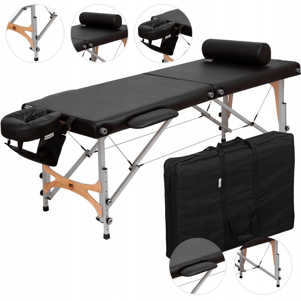 PREMIUM ALU FROM MOV - PROFESSIONAL 2 SEC. TABLE MASSAGE BED CERTIFICATES