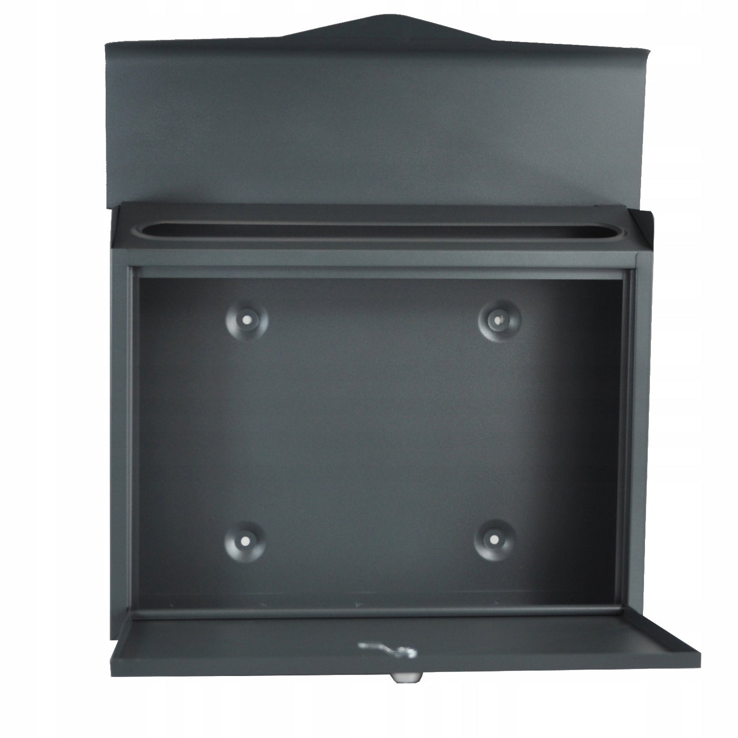 PREMIUM ANTHRACITE MATTE LETTER BOX LARGE C4 + 3 KEYS, SCREWS Color gray