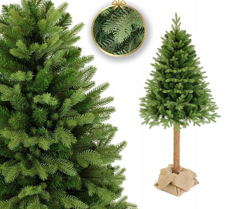 PREMIUM ARTIFICIAL CHRISTMAS TREE ALPINE SPRUCE ON THE TRUNK PE+PVC 180cm