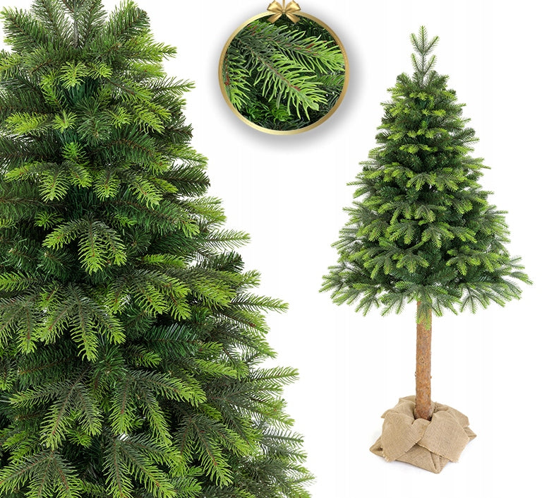 PREMIUM ARTIFICIAL CHRISTMAS TREE HIMALAYAN SPRUCE ON THE TRUNK PE+PVC 180cm