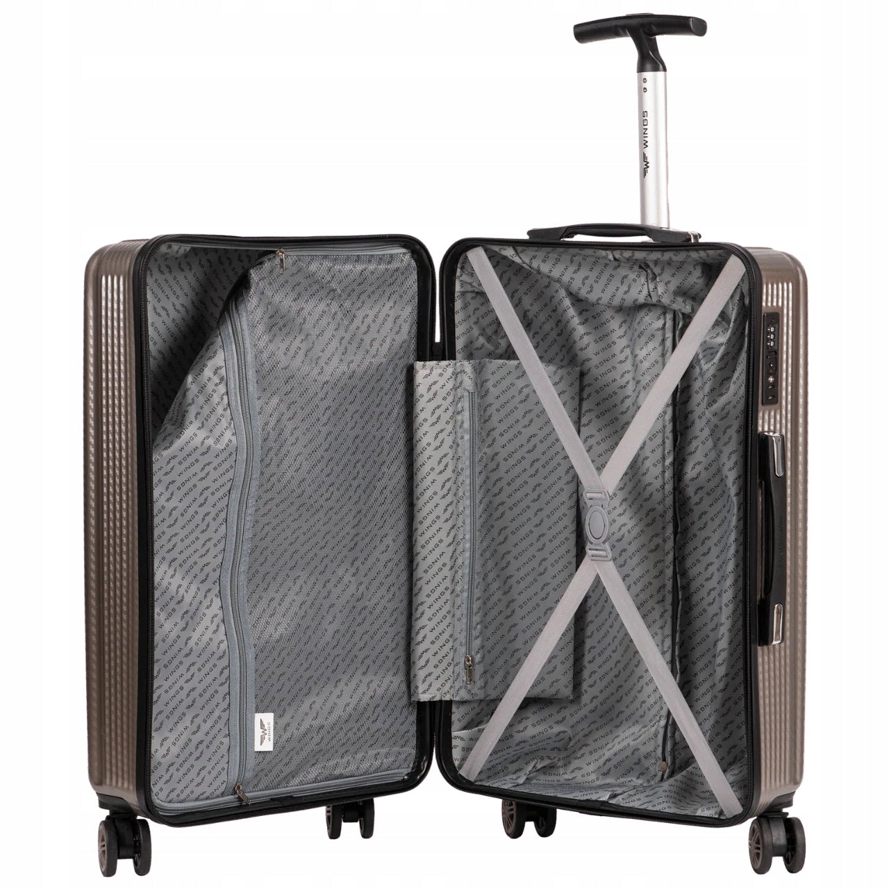 PREMIUM CABIN CASE 20" S 38L STRONG POLYCARBON LOCK TSA WINGS PC566U Model PC565