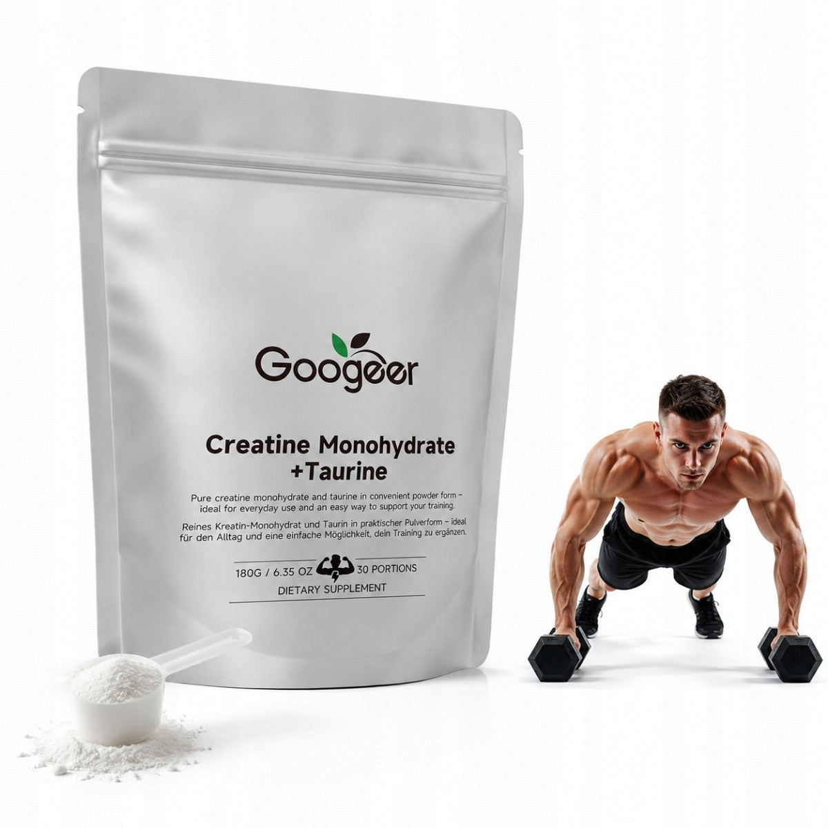 PREMIUM CREATINE - 180 G CREATINE MONOHYDRATE - NATURAL