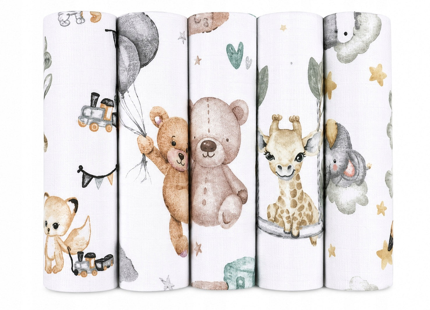 PREMIUM DIAPERS 100% COTTON Set of 5 PROD Polish