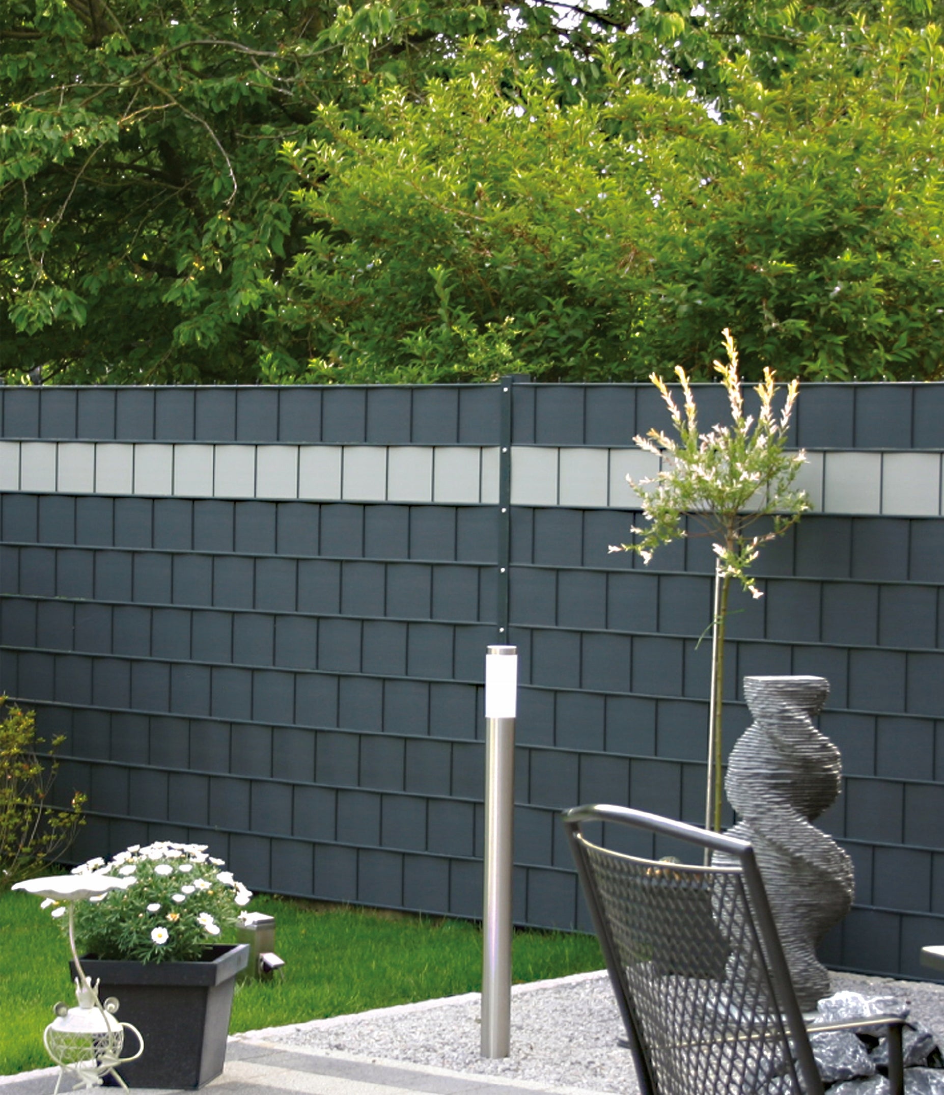 PREMIUM FENCE TAPE 1200g ANTHRACITE FOR PANEL FENCE 19cmx26m Length 26 m