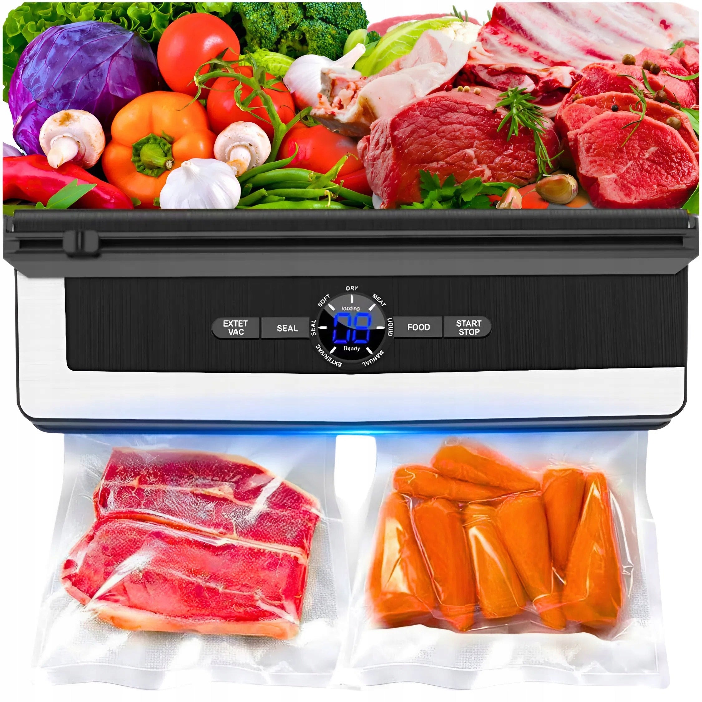 PREMIUM FOOD VACUUM PACKAGING MACHINE FOIL 7 MODES + BAGS Manufacturer code PAKOWARKA PRÓŻNIOWA DO ŻYWNOŚCI MEMFLOW
