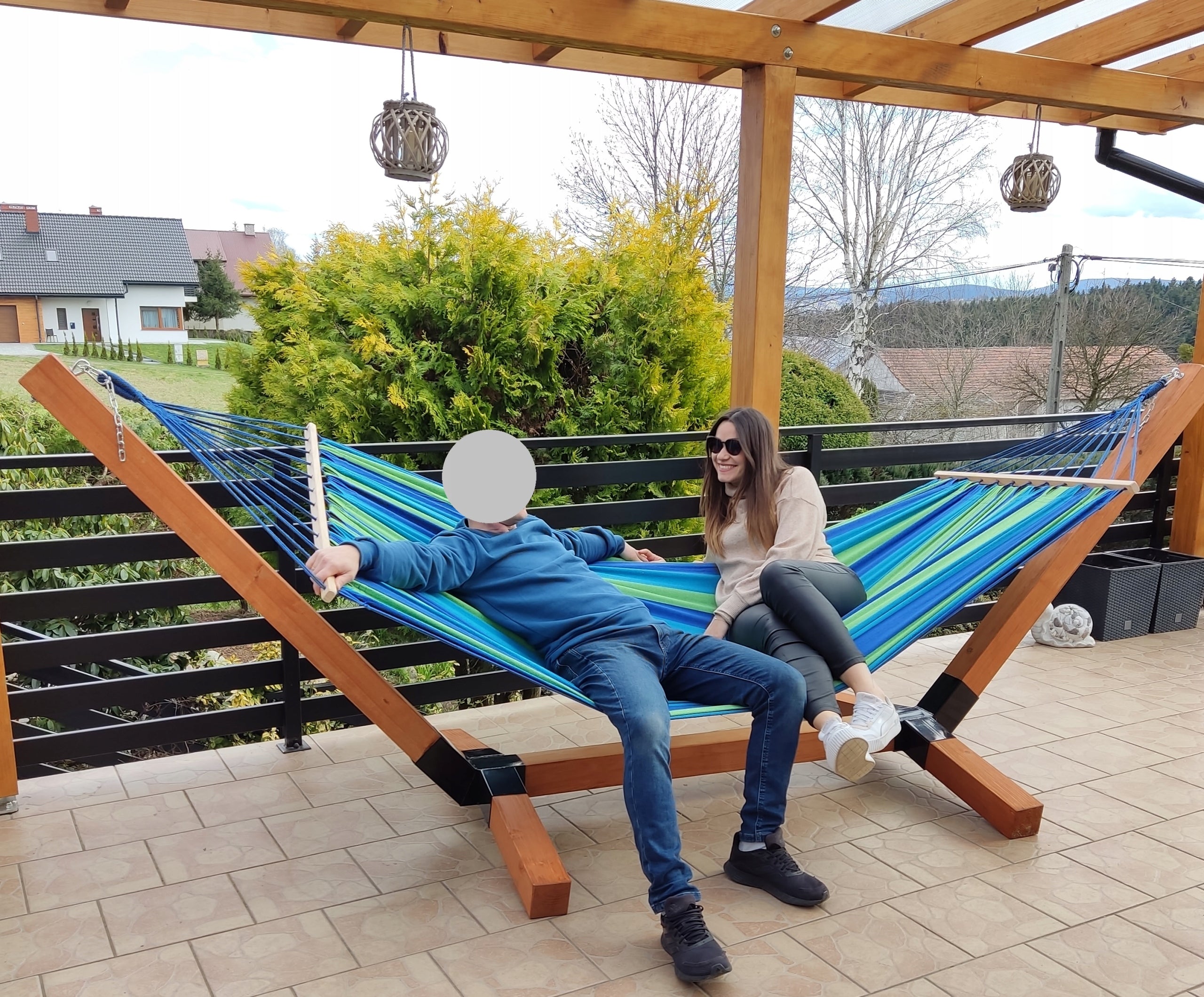 PREMIUM FRAME 3 PERSONS + HAMMOCK XXL SET 350KG FOR GARDEN Kind not specified