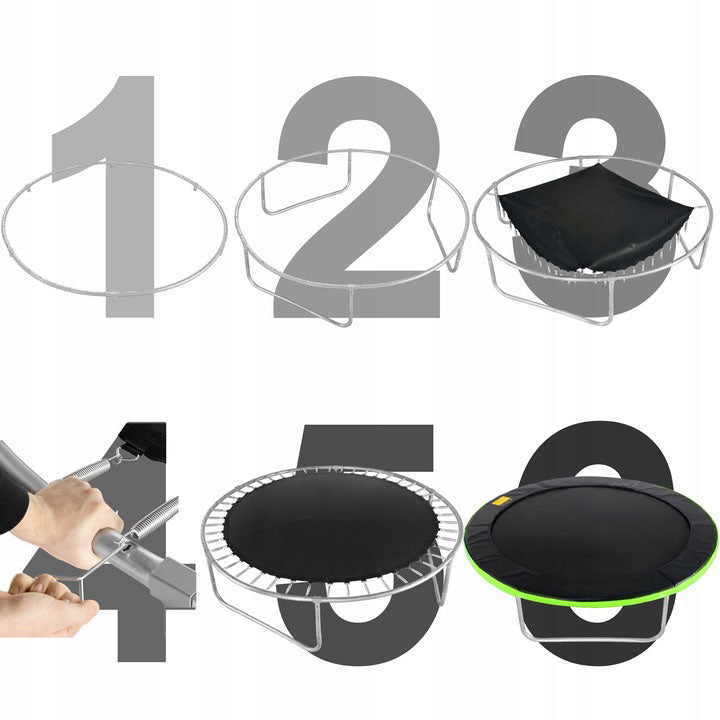 PREMIUM GARDEN TRAMPOLINE BLACK JUST FUN 10FT-305CM EAN (GTIN) 0698142240417