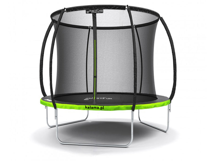 PREMIUM HOME GARDEN TRAMPOLINE FOR KIDS REINFORCED STABLE 8FT-244CM Total height 230 cm