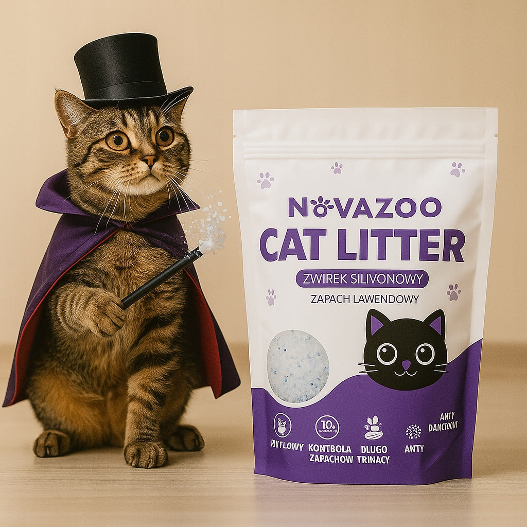 PREMIUM LAVENDER DUST-FREE SILICONE LITTER FOR CATS NOVAZOO 3.8L Kind silicone