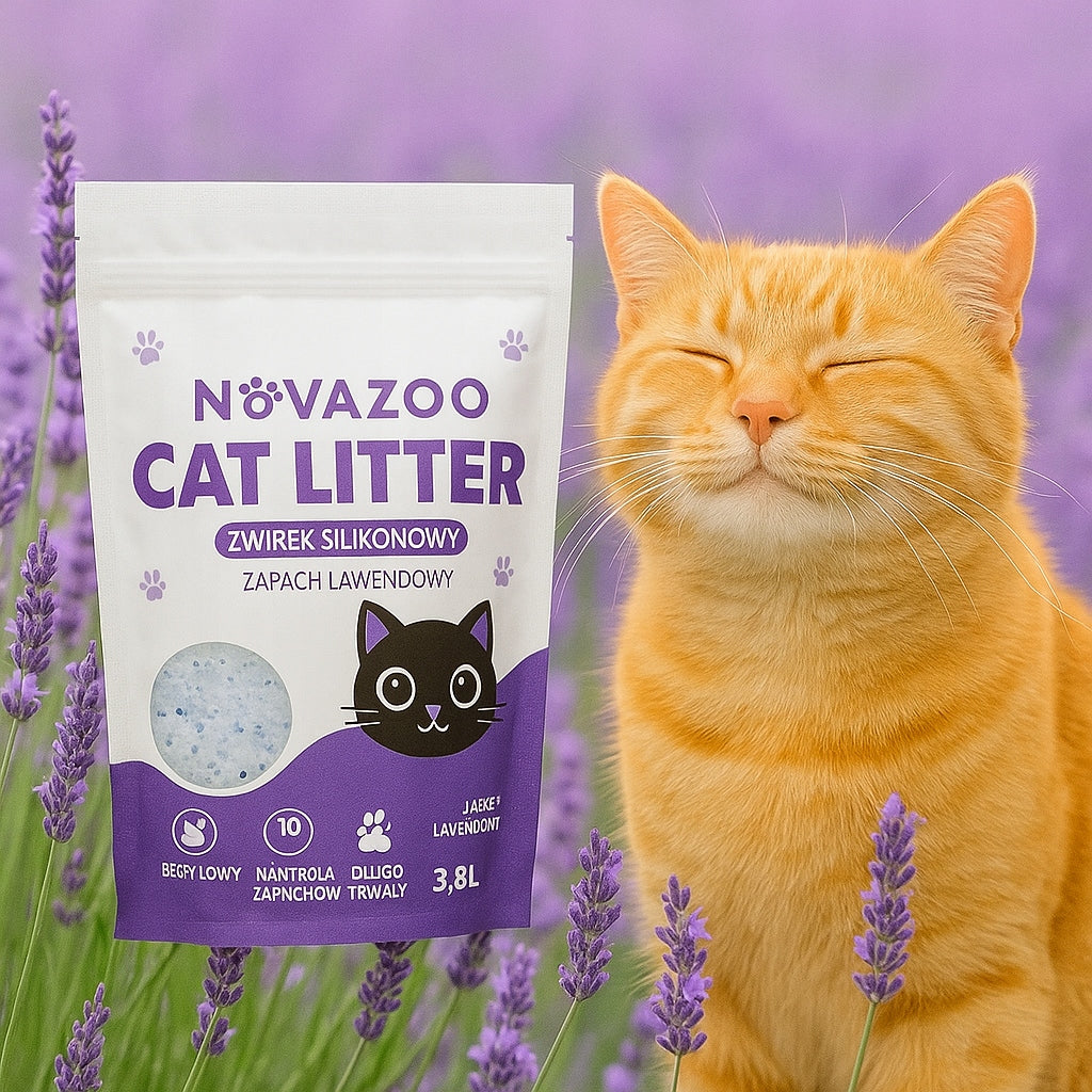 PREMIUM LAVENDER DUST-FREE SILICONE LITTER FOR CATS NOVAZOO 3.8L Trade name Cat Sand