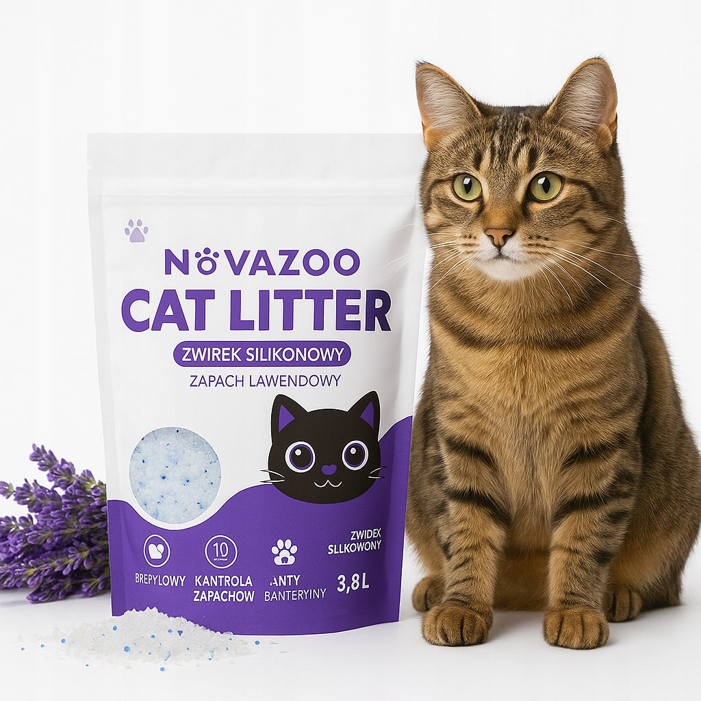 PREMIUM LAVENDER DUST-FREE SILICONE LITTER FOR CATS NOVAZOO 3.8L Volume 3.8 l