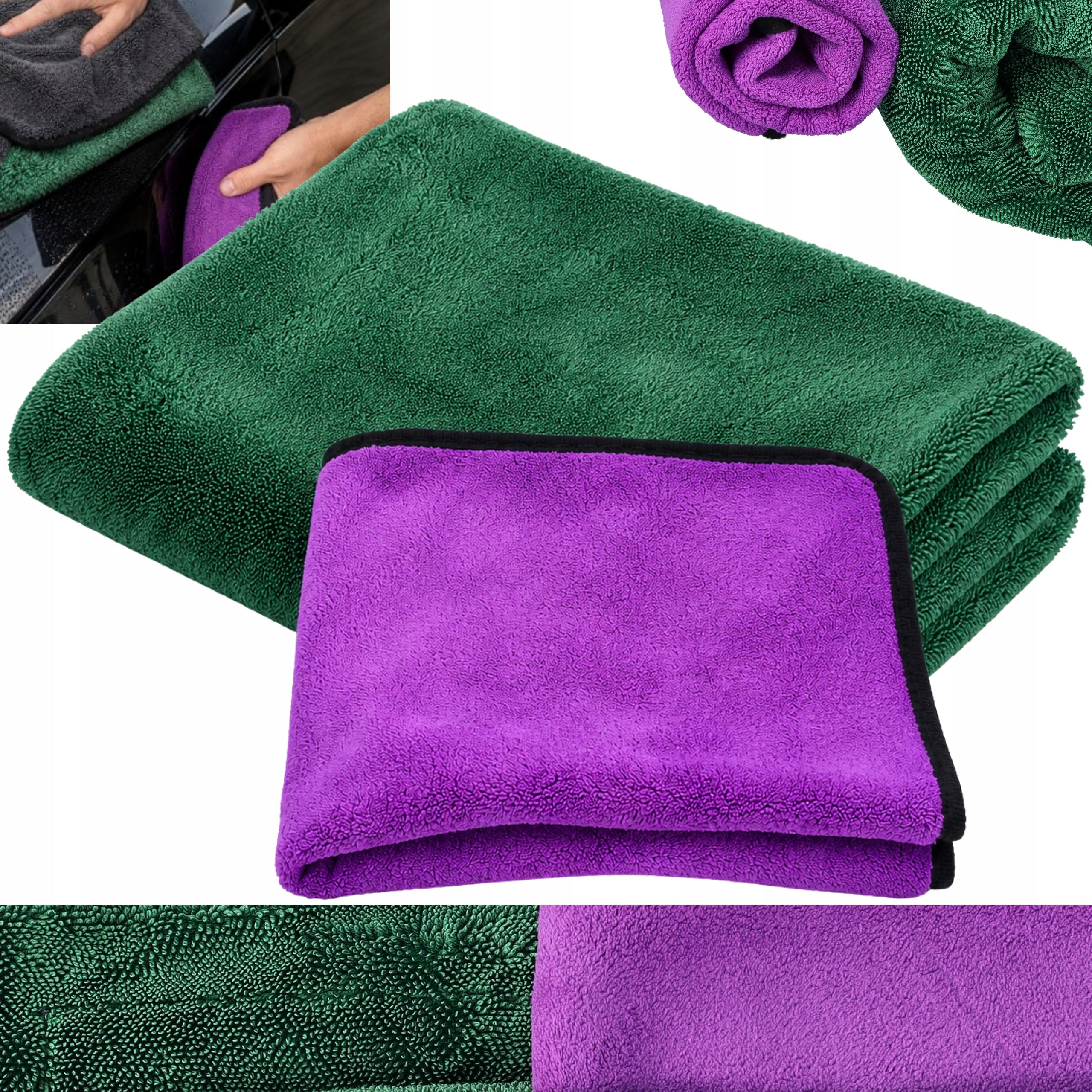 PREMIUM MICROFIBER CAR DEHUMIDIFICATION TOWELS CLEANING SET OF 2