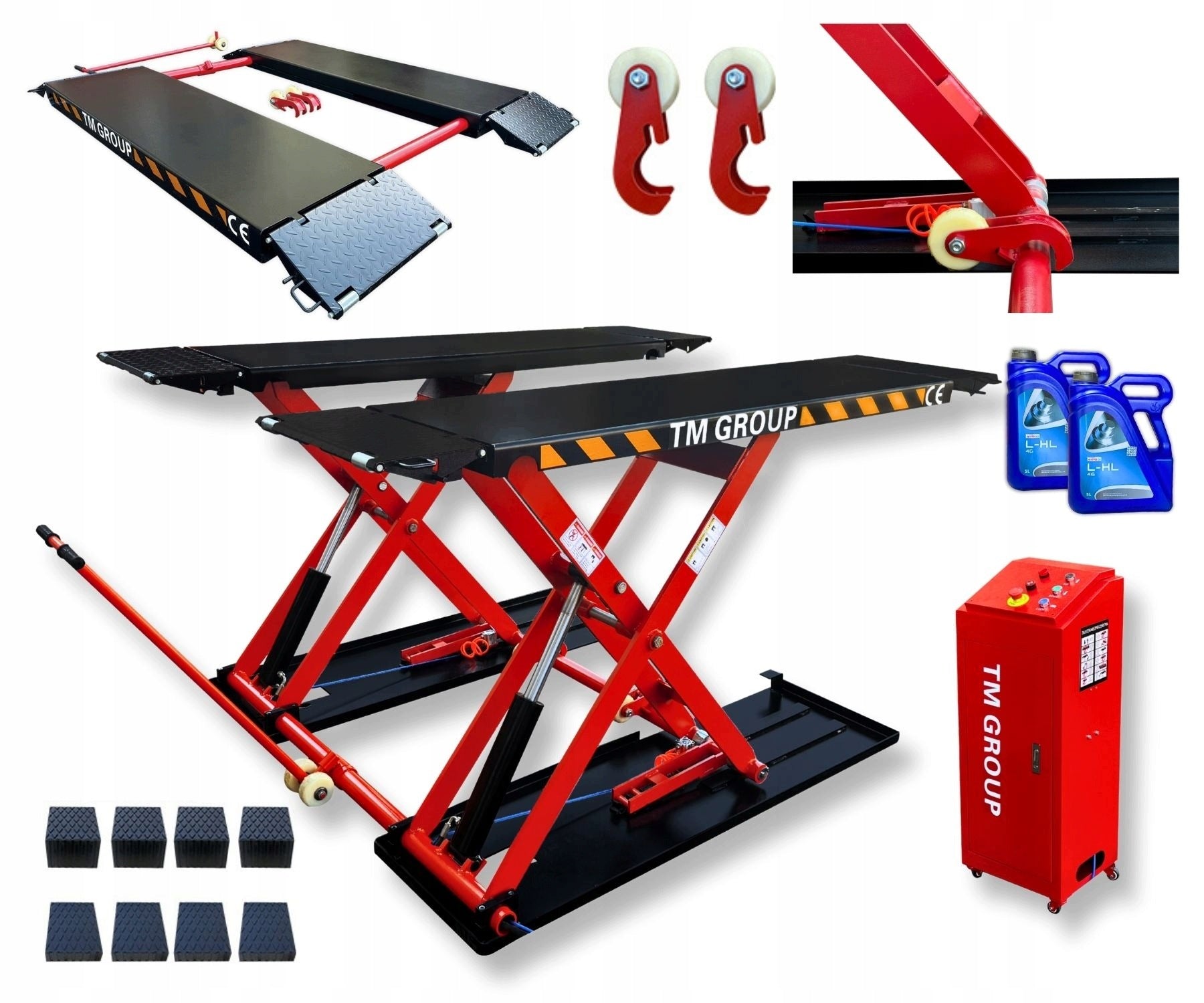 PREMIUM MOBILE CAR SCISSOR LIFT HIGH 3,5 TONS 1,4M 230V