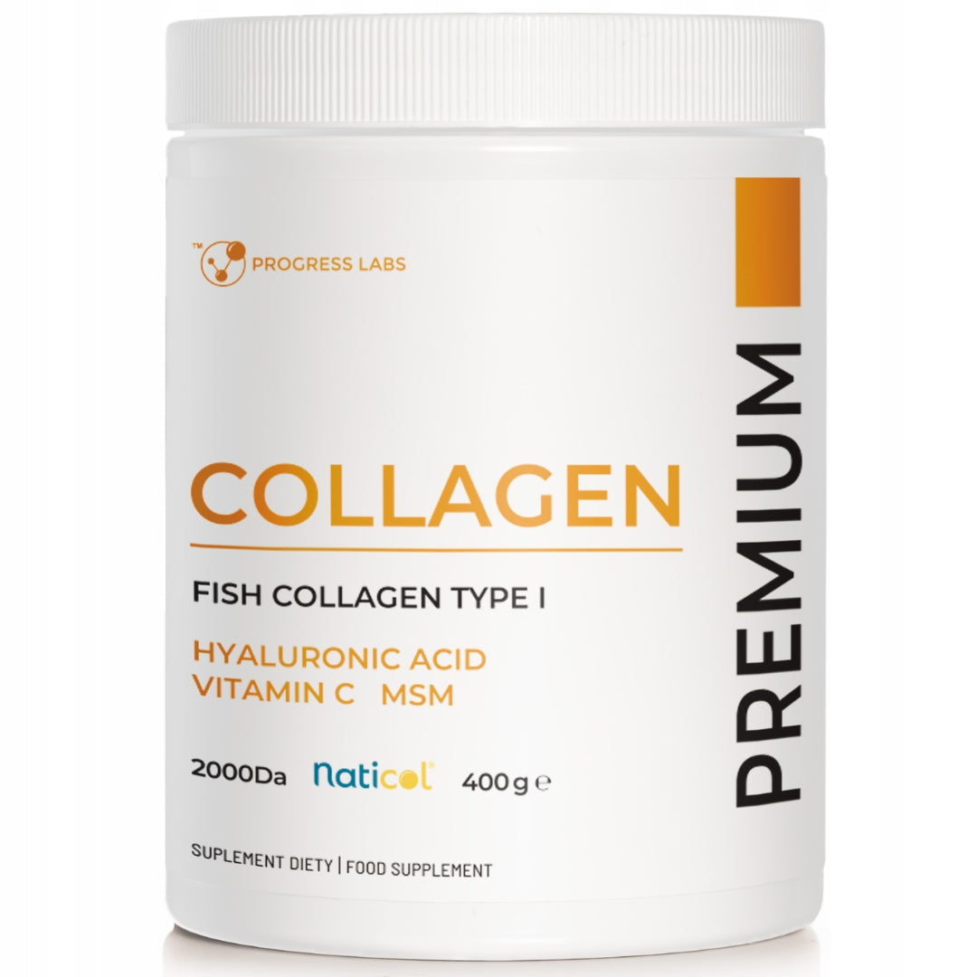 PREMIUM NATURAL COLLAGEN 10000 MG HA MSM VIT C 400 G - PROGRESS LABS