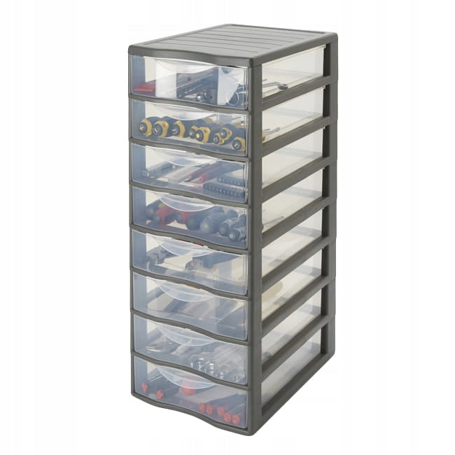 PREMIUM OFFICE ORGANIZER 8 DRAWERS ON WHEELS 68CM FOR DOCUMENTS / ACCESSORIES