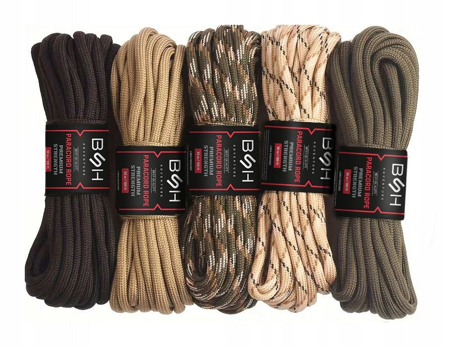 PREMIUM PARACORD ROPE 30M/100FT SURVIVAL OUTDOOR BUSHCRAFT CAMPING CORD Manufacturer code BR006C