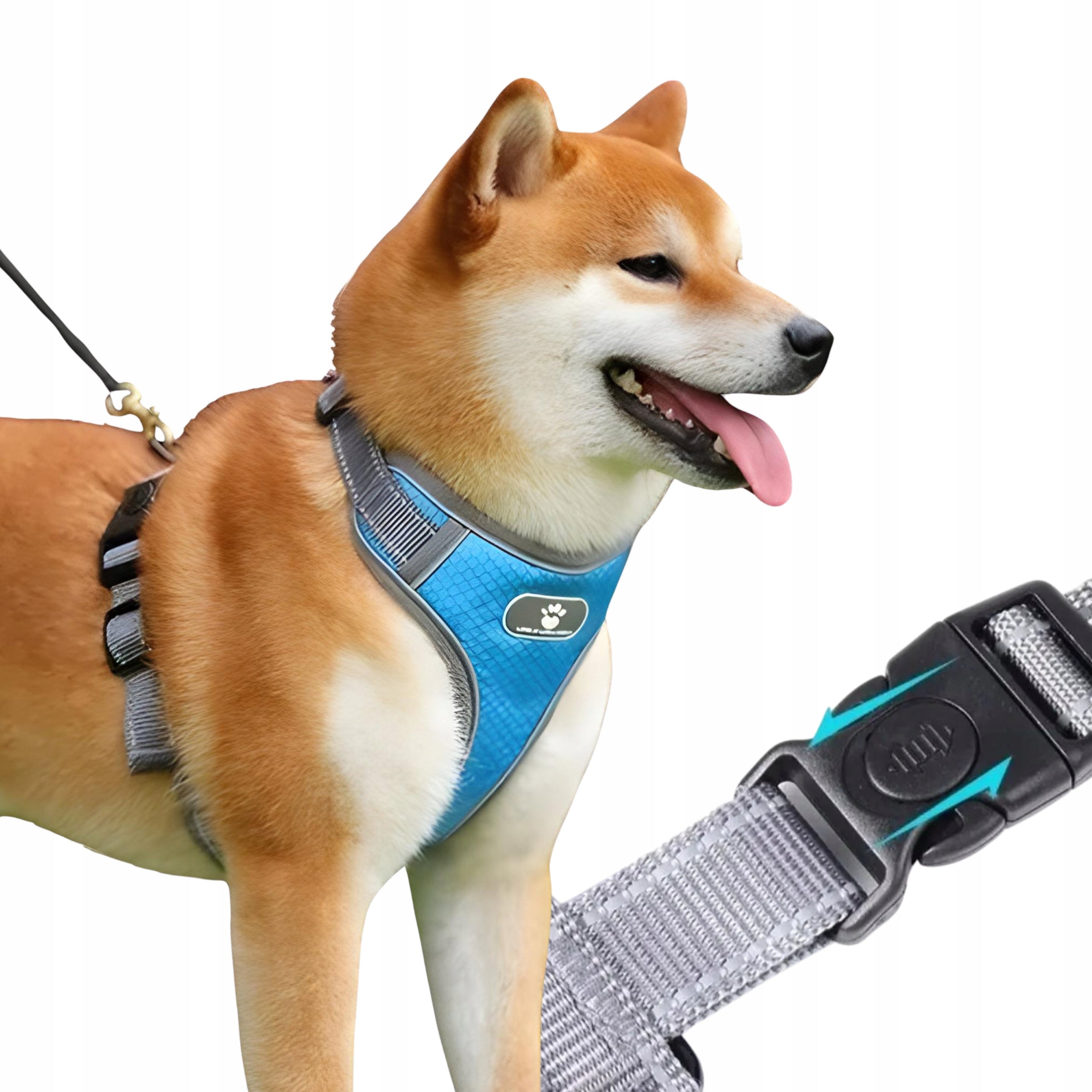 PREMIUM PRESSURE-FREE DOG HARNESS ADJUSTABLE GUARD L with reflectors Brand Hurtnet