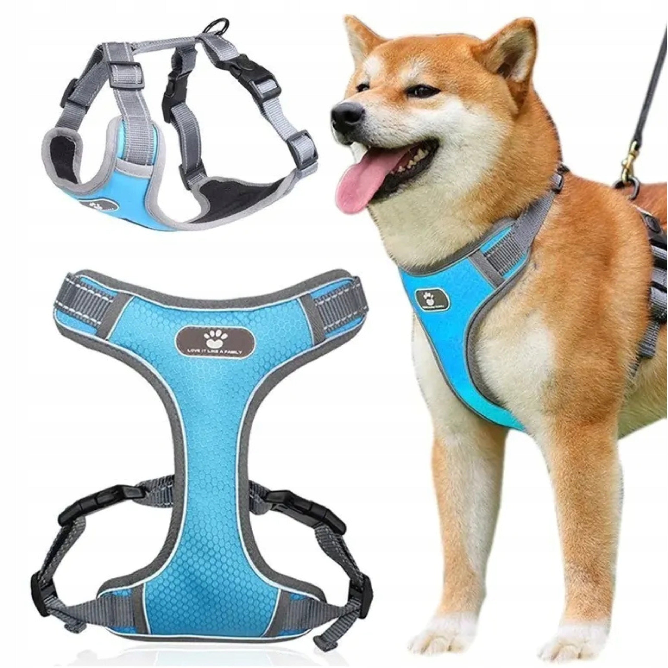 PREMIUM PRESSURE-FREE DOG HARNESS ADJUSTABLE GUARD L with reflectors