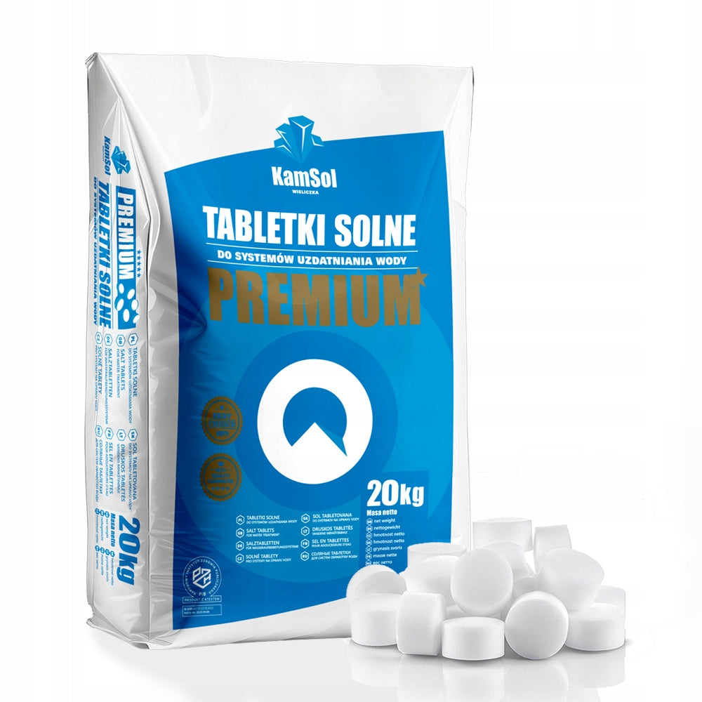PREMIUM Poland SALT FOR SOFTENER 20KG / SALT IN TABLETS / PZH CERTIFICATE