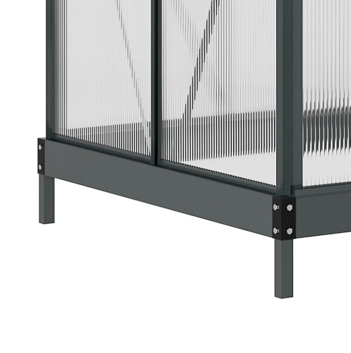 PREMIUM QUALITY POLYCARBONATE GREENHOUSE MADE OF POLYCARBONATE ANTHRACITE + FREEBIE Manufacturer no brand