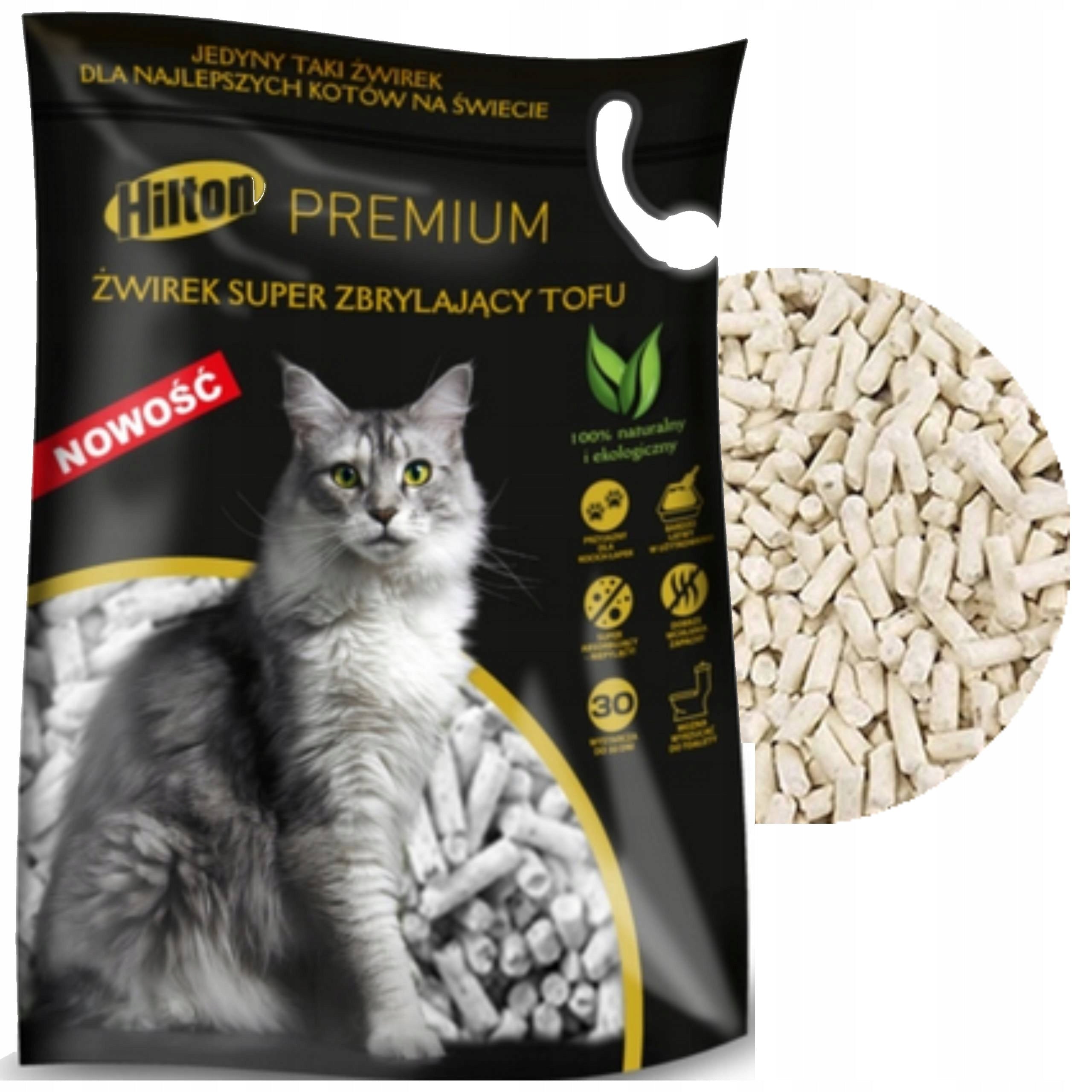 PREMIUM SUPER CLUMPING LITTER TOFU 2,5KG HILTON Manufacturer code 5902205066605