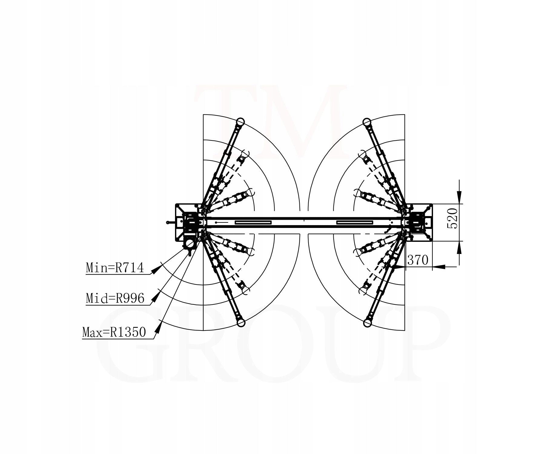 PREMIUM TWO-COLUMN LIFT COMBINED WITH SEMI-AUTOMATIC TOP 230V 4,5T Brand TM-Group