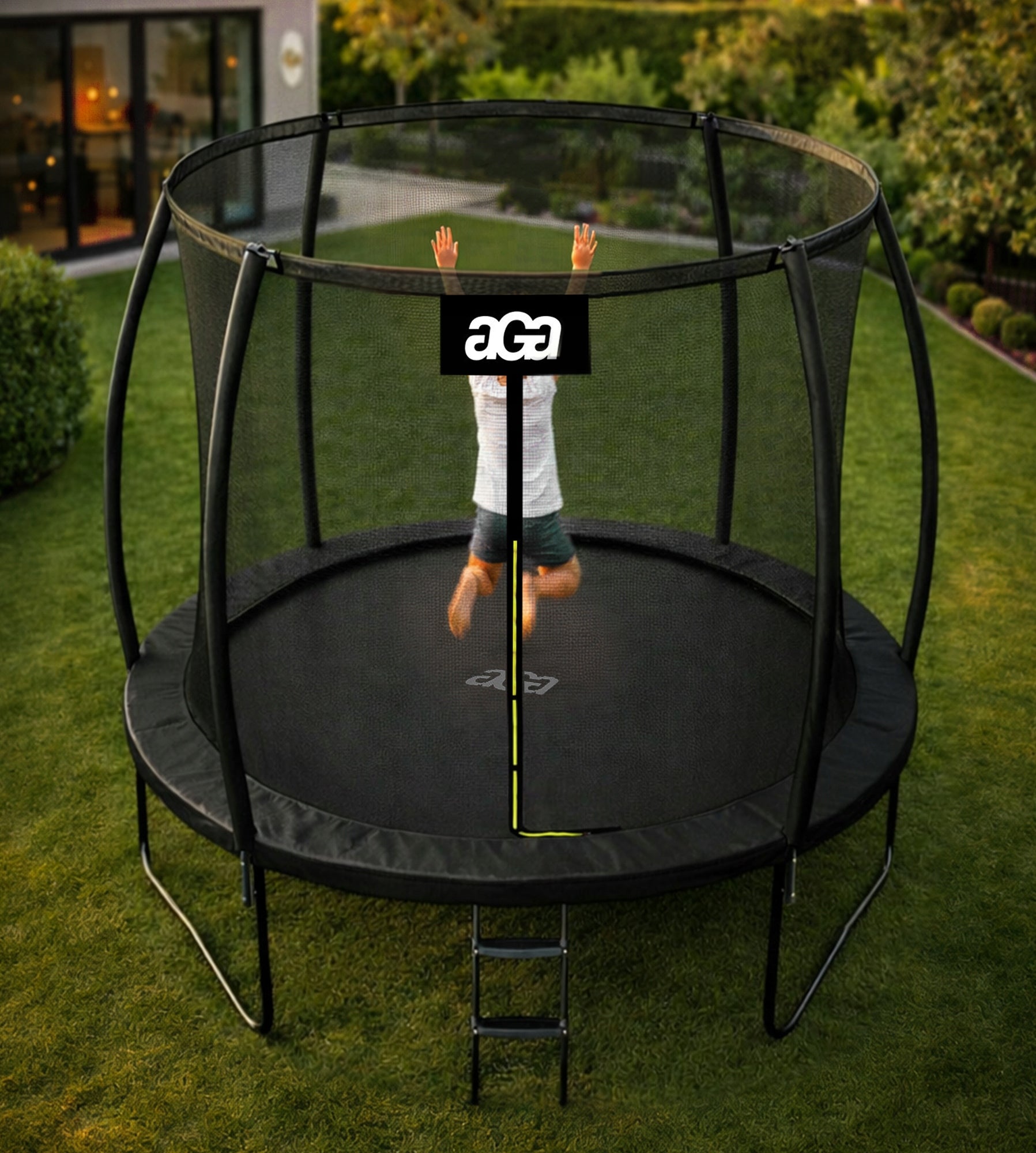 PREMIUM Trampoline SPORT EXCLUSIVE 250 cm 8 ft. Aga Black STRONG Safe Manufacturer code MRPU1008BLACK