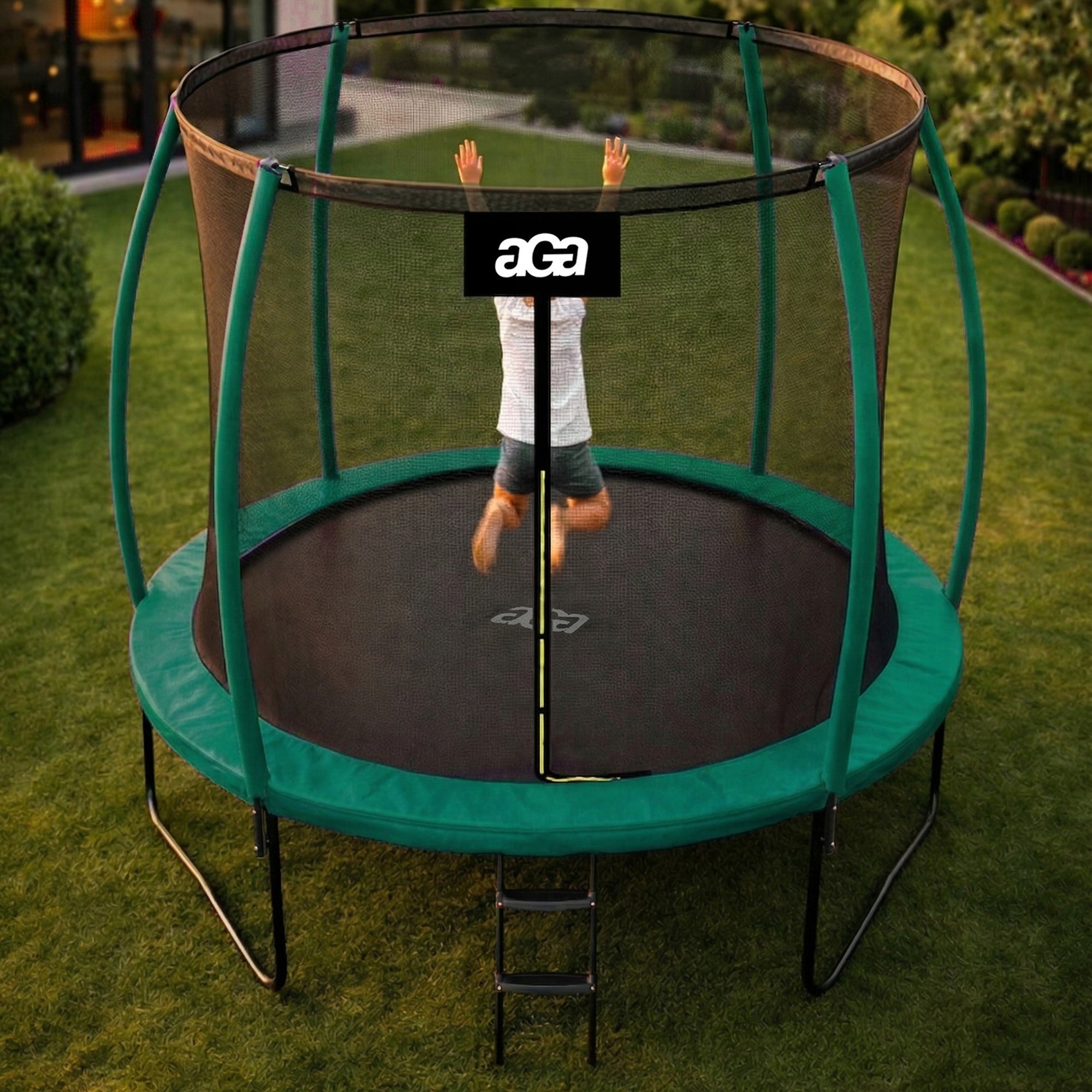 PREMIUM Trampoline SPORT EXCLUSIVE 250cm 8ft Aga Green DG STRONG Safe Manufacturer code MRPU1008DG