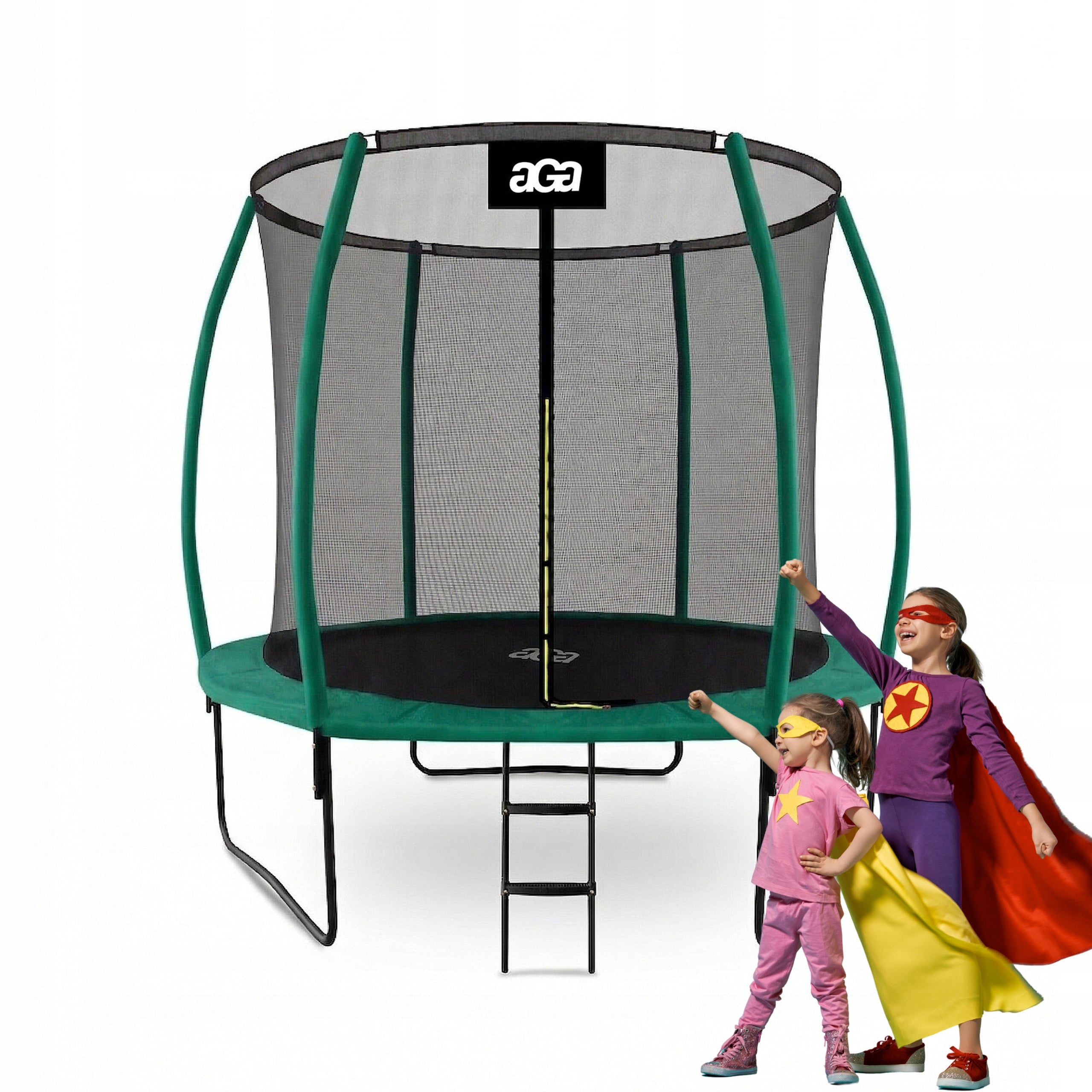 PREMIUM Trampoline SPORT EXCLUSIVE 250cm 8ft Aga Green DG STRONG Safe