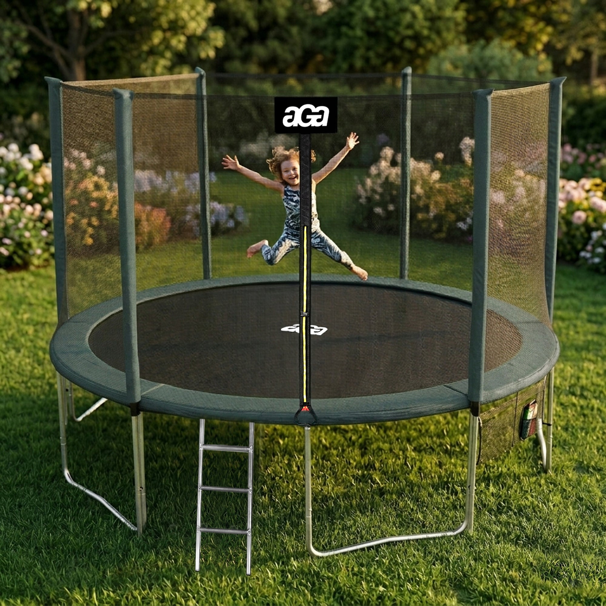 PREMIUM Trampoline SPORT PRO 400 cm 13 ft Aga Green DG MAX Safety Manufacturer code MRP1013DG