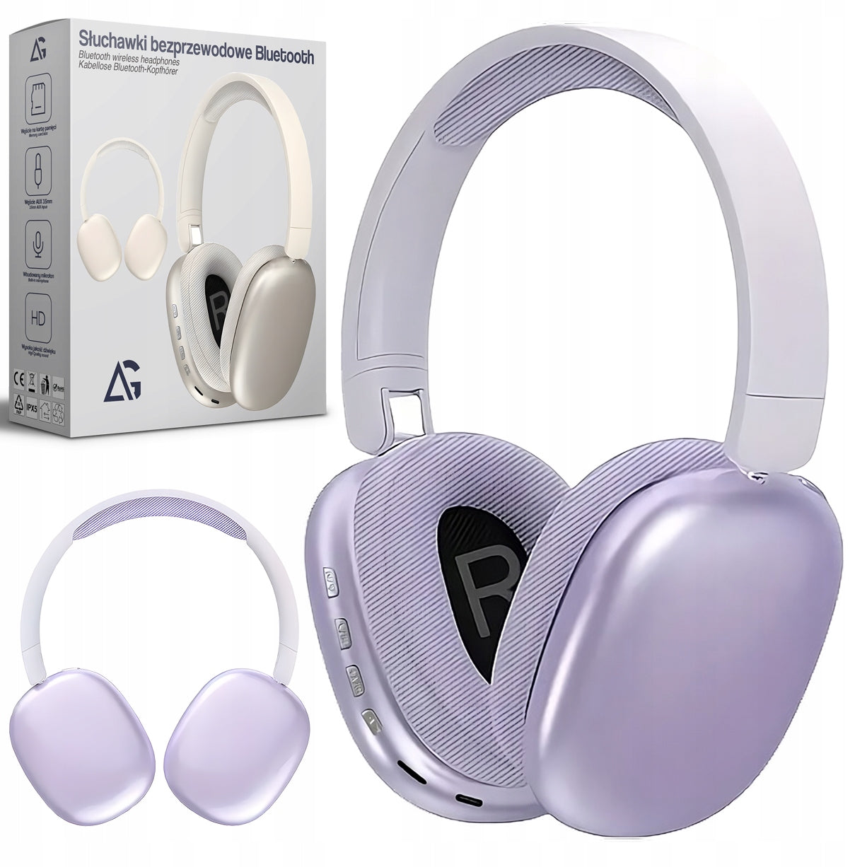 PREMIUM WIRELESS HEADPHONES | BLUETOOTH 5.4 ON-EAR HEADPHONES WITH MICROPHONE AND AUX
