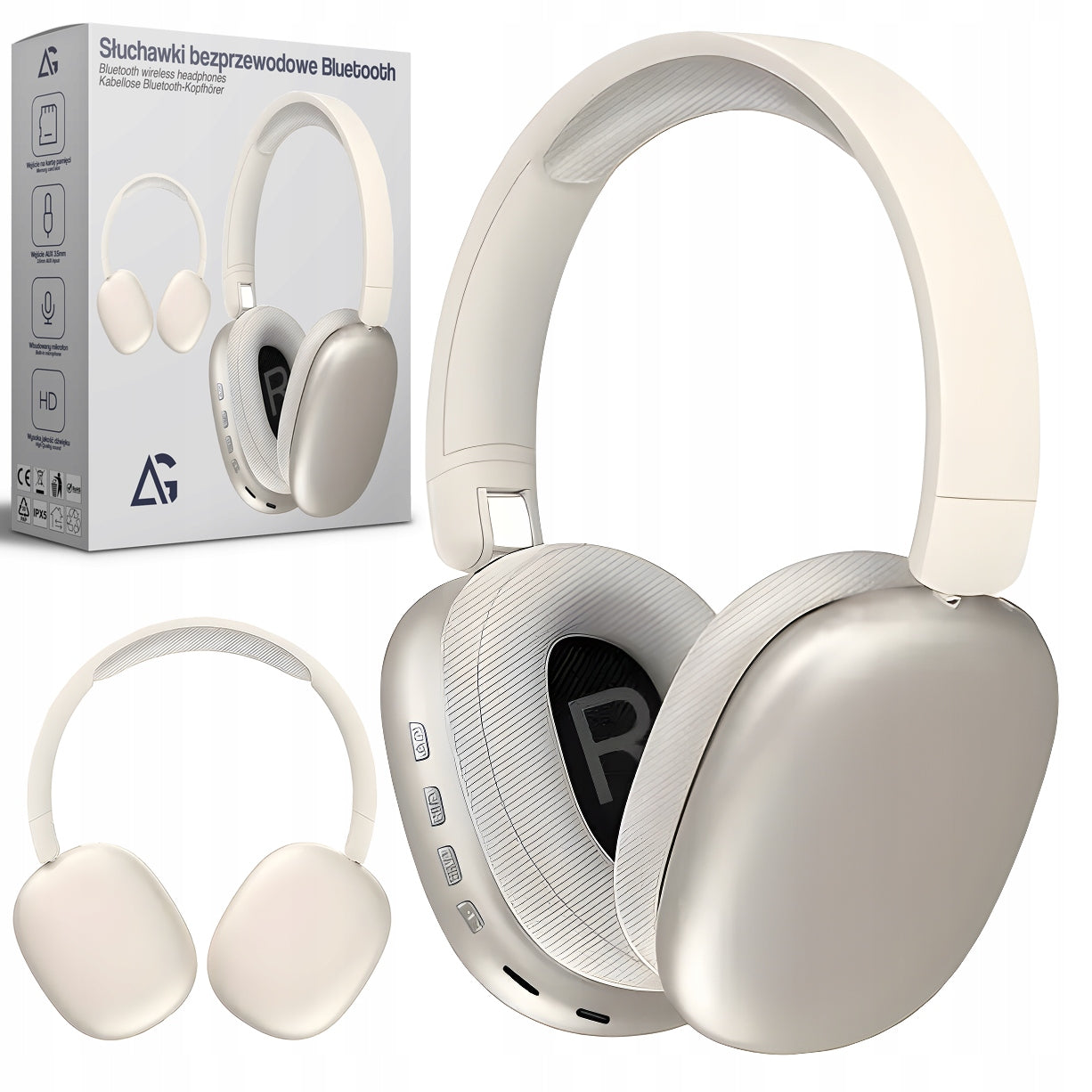 PREMIUM WIRELESS HEADPHONES | BLUETOOTH 5.4 ON-EAR HEADPHONES WITH MICROPHONE AND AUX