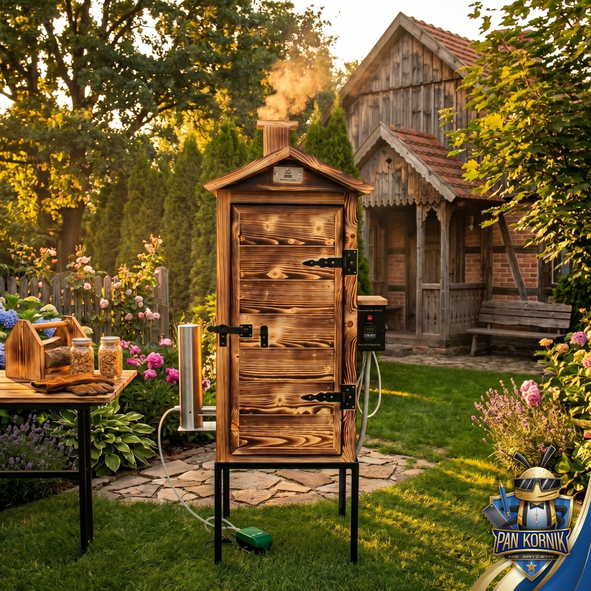 PREMIUM WOODEN ELECTRIC SMOKEHOUSE 180 LITERS MANUFACTURER PAN KORNIK Packaging status original