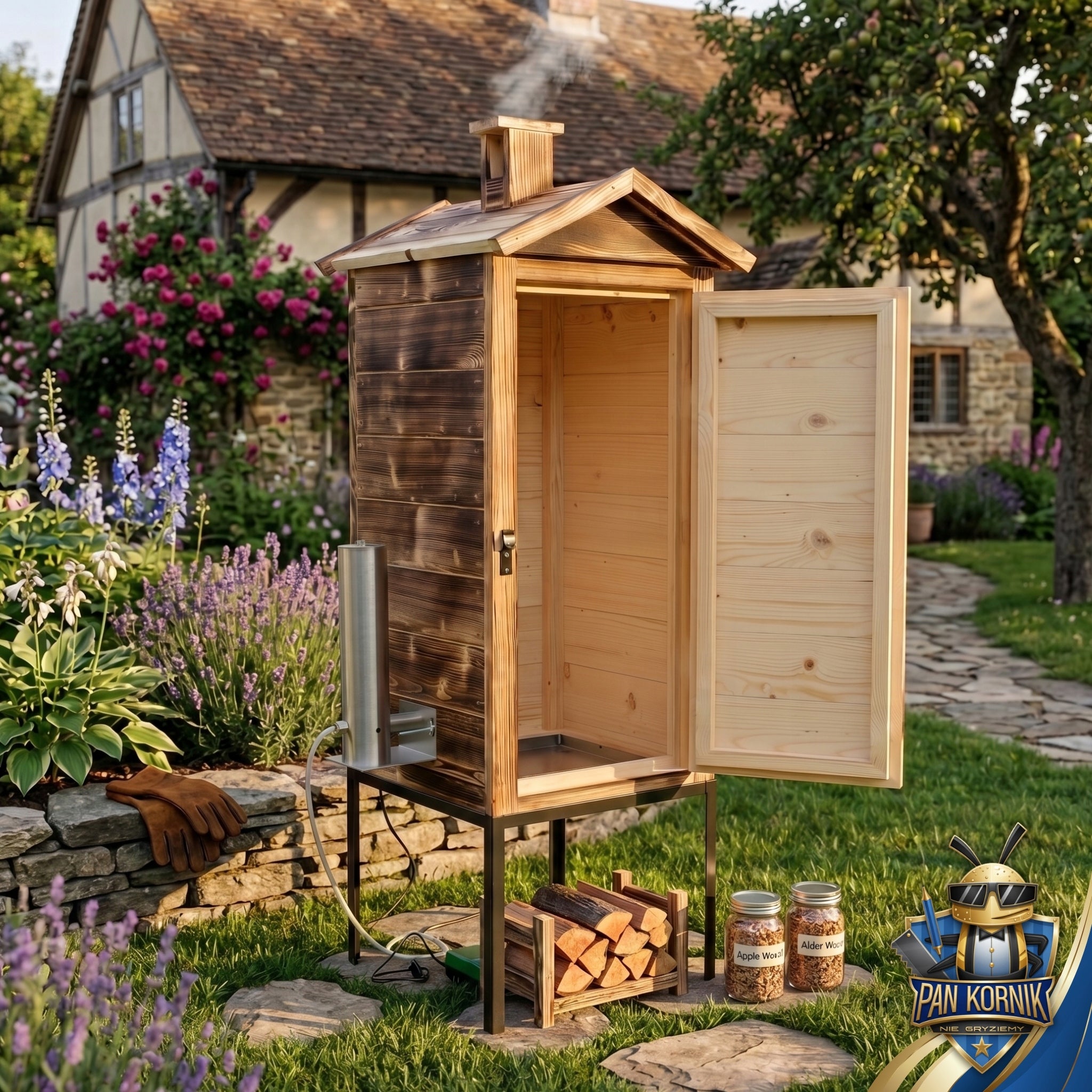 PREMIUM WOODEN ELECTRIC SMOKEHOUSE 180 LITERS MANUFACTURER PAN KORNIK Product weight with unit packaging 49 kg