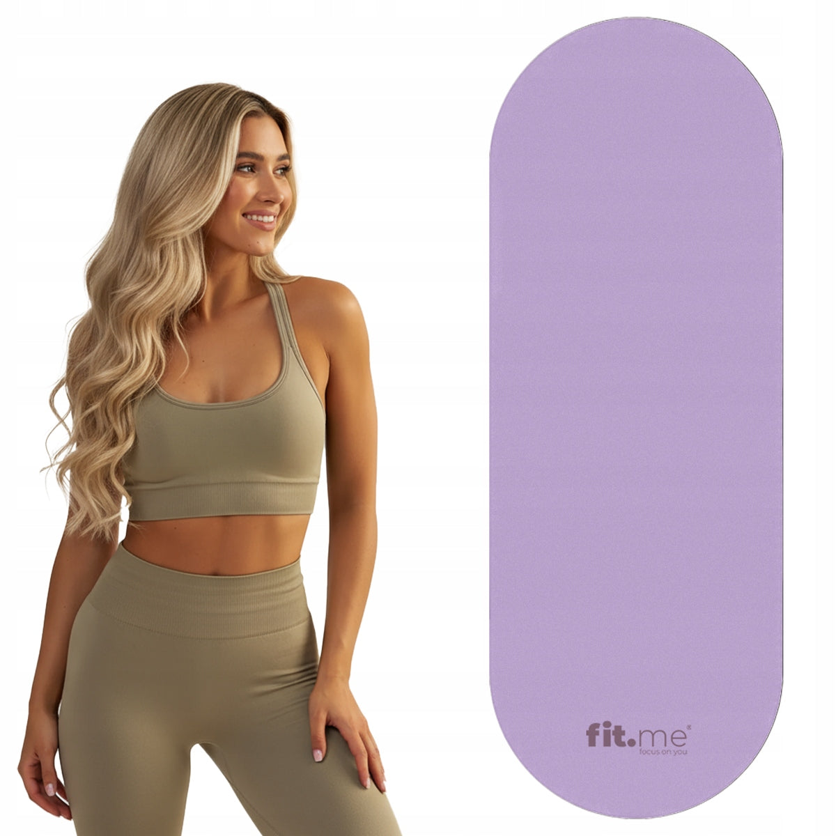 PREMIUM YOGA MAT OVAL NON-SLIP RUBBER PU FROSTED FIT.ME