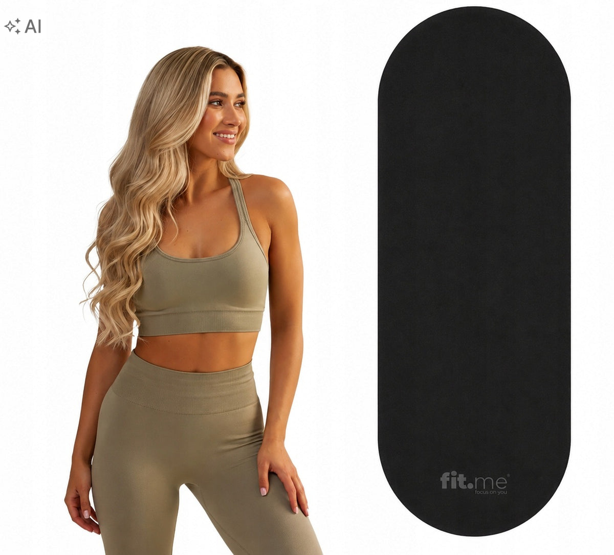 PREMIUM YOGA MAT OVAL NON-SLIP RUBBER PU FROSTED FIT.ME