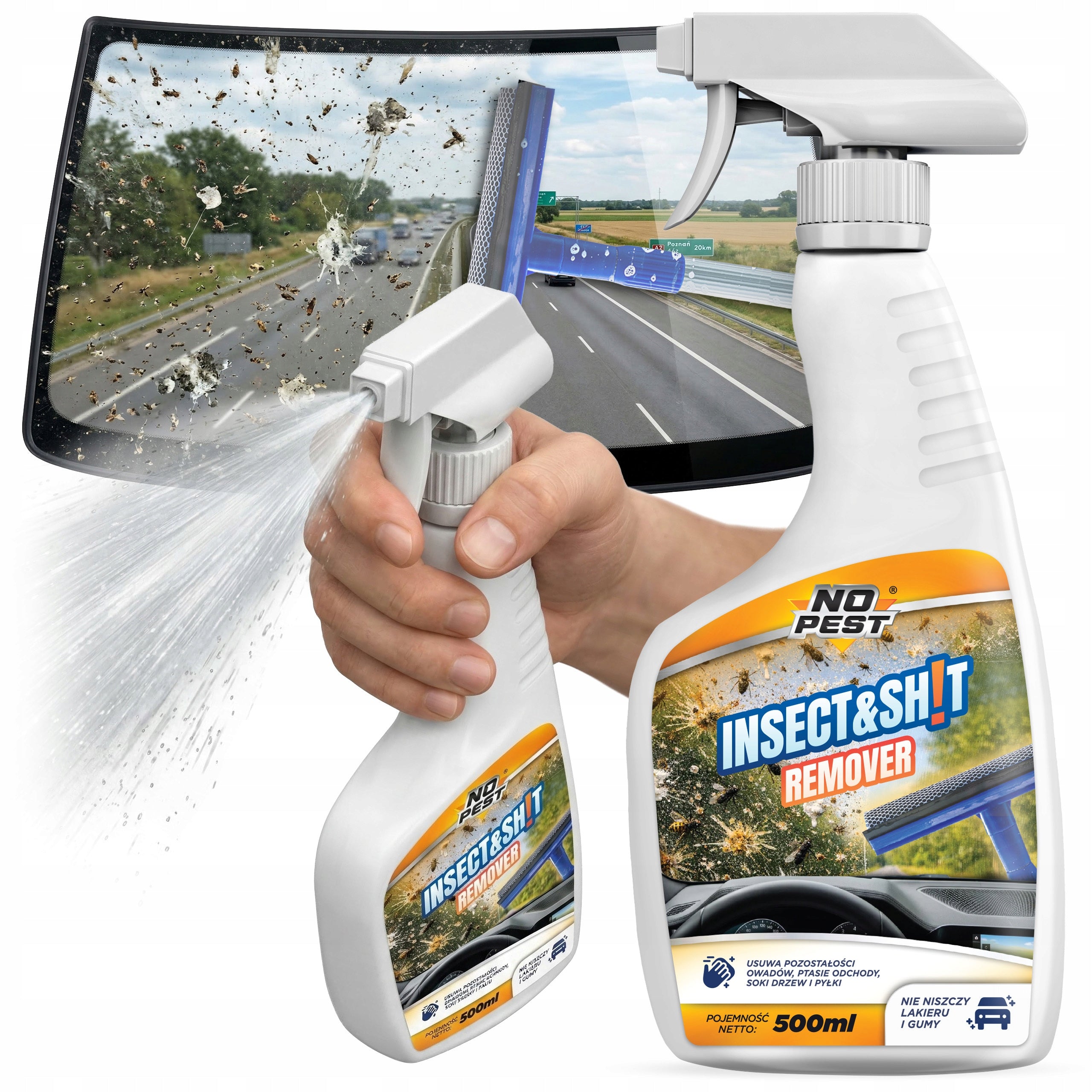 PREPARATION LIQUID FOR REMOVING INSECTS BIRD DROPPINGS FOR CLEANING THE CAR 500ML