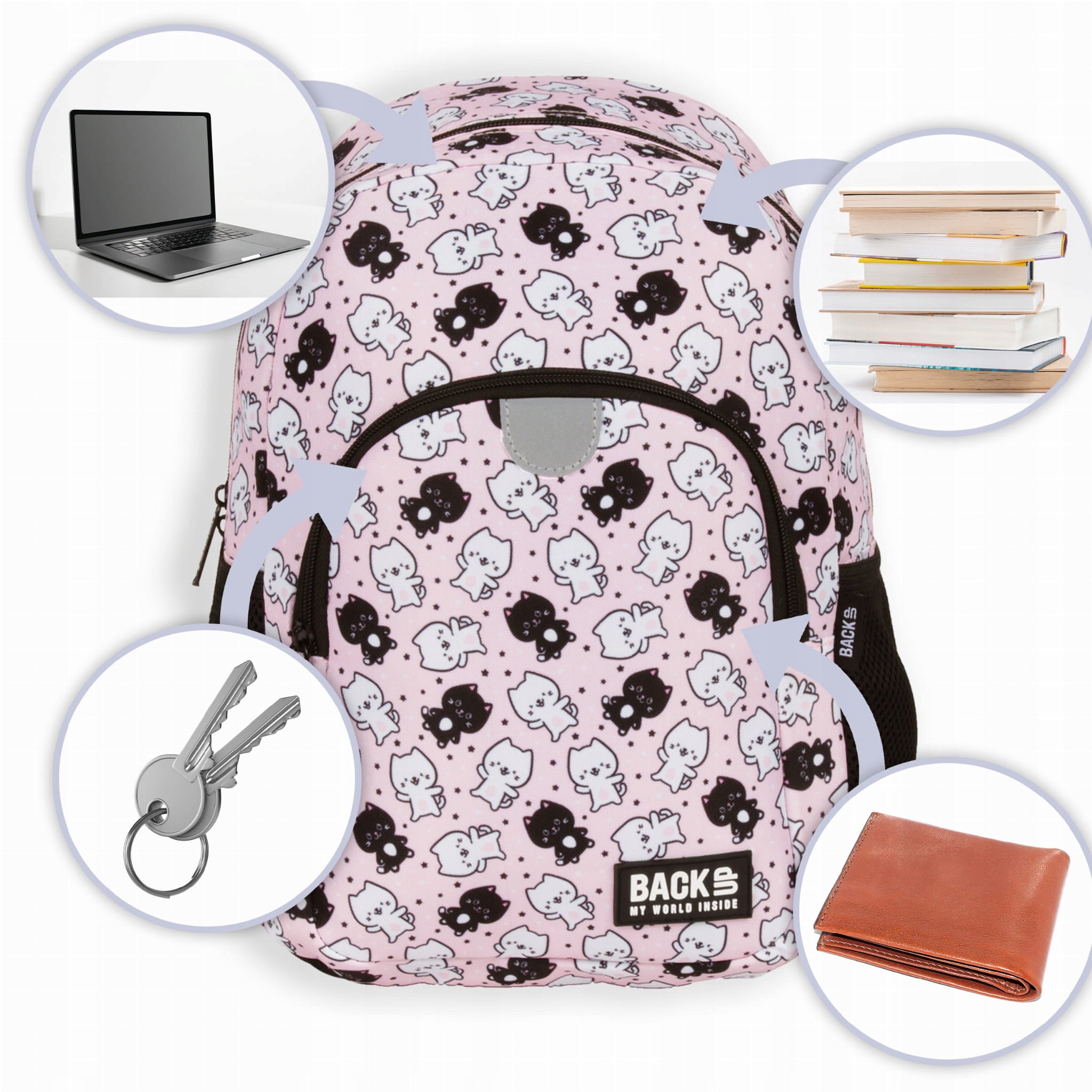PRESCHOOL BACKPACK HIKING CATS FOR GIRLS Manufacturer code PLB6T32