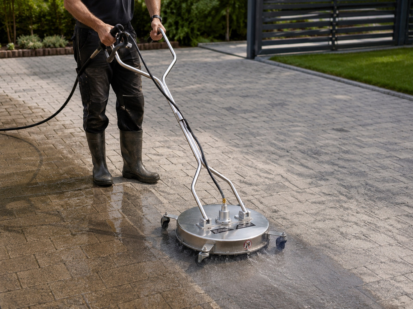 PRESSURE BRUSH 51 CM FOR WASHING PAVING STONES SCRUBBER 20" 3/8" Series EVANDER EV-MC-20