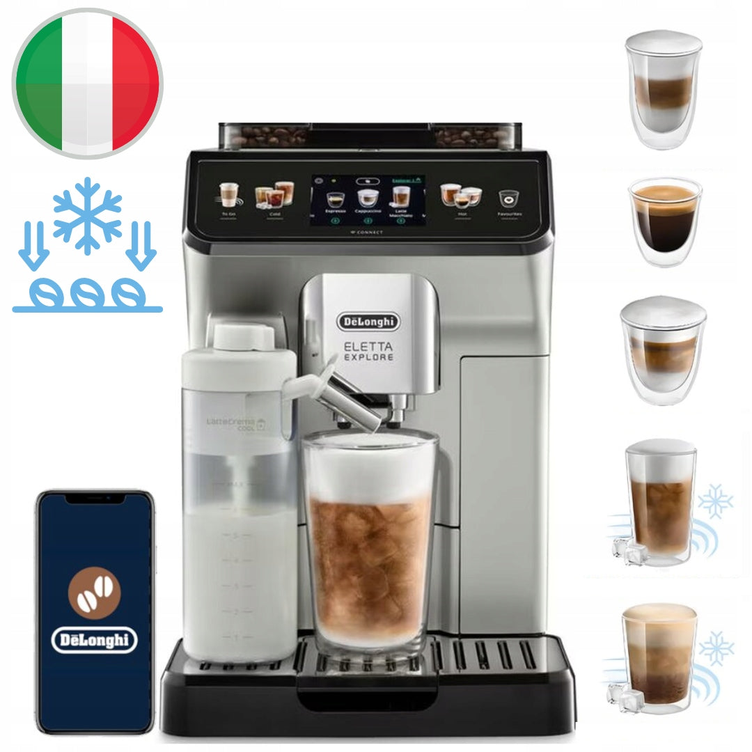 PRESSURE COFFEE MAKER DELONGHI Eletta Explore COLD BREW X50 DRINKS