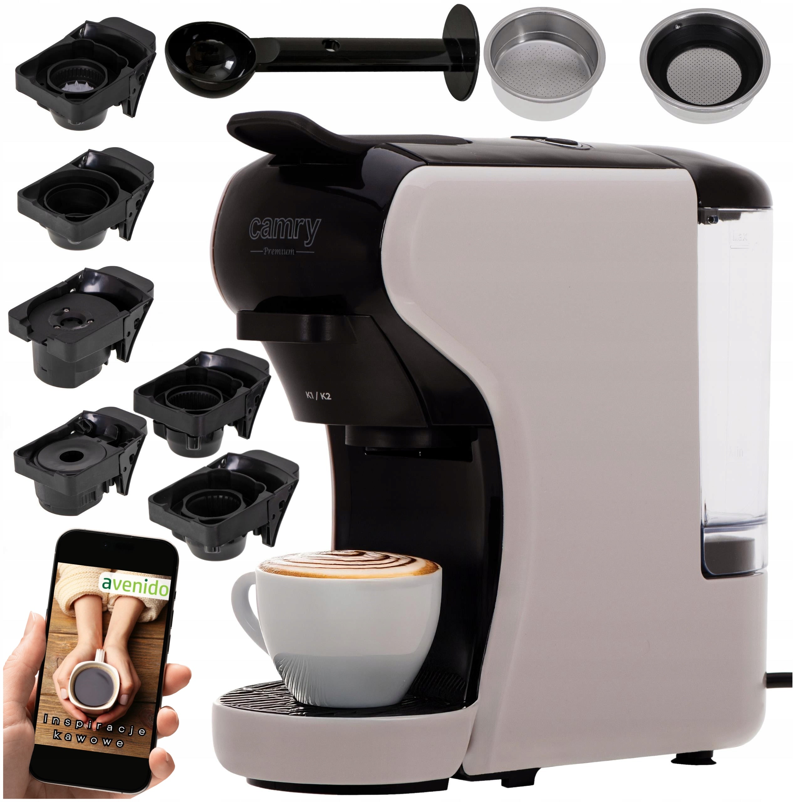 PRESSURE COFFEE MAKER FOR CAPSULES Nespresso Dolce Gusto Tchibo Ground Packaging status original