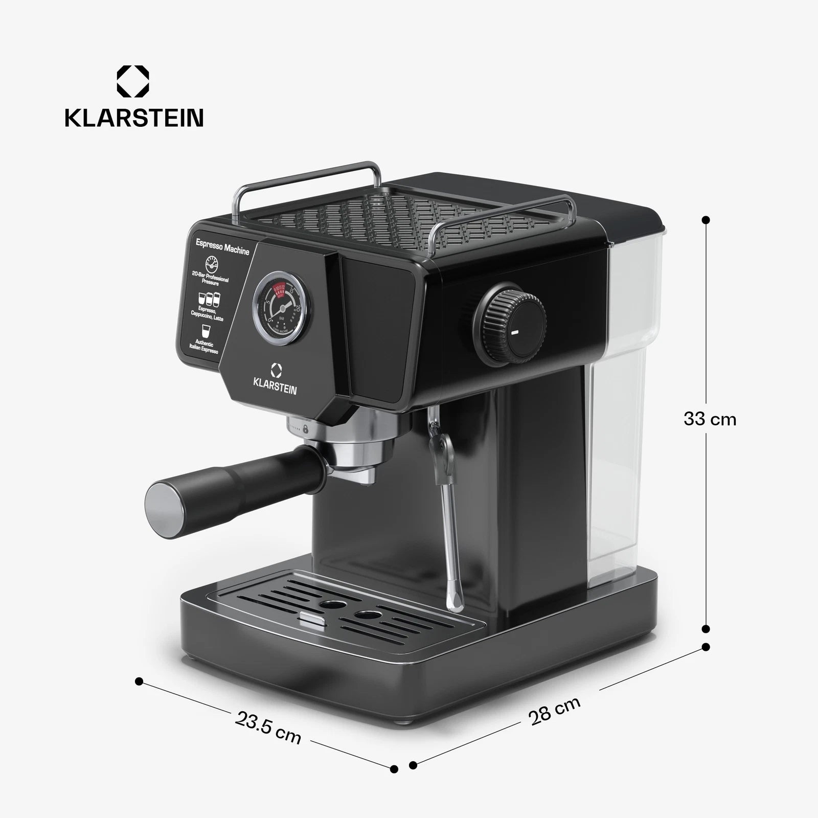 PRESSURE COFFEE MAKER KLARSTEIN 1350W 19 BAR FROTHER Brand Klarstein
