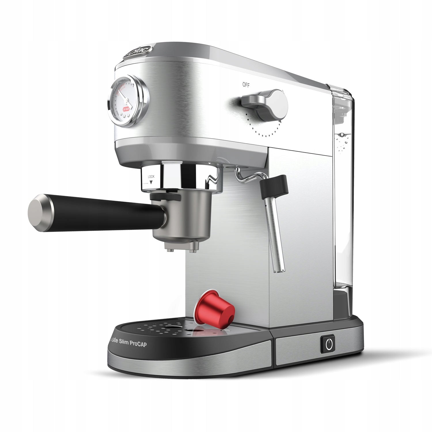 PRESSURE FLASK MAKER WITH ADAPTER FOR CAPSULES 20 BAR Solac Tase 1350W Packaging status original