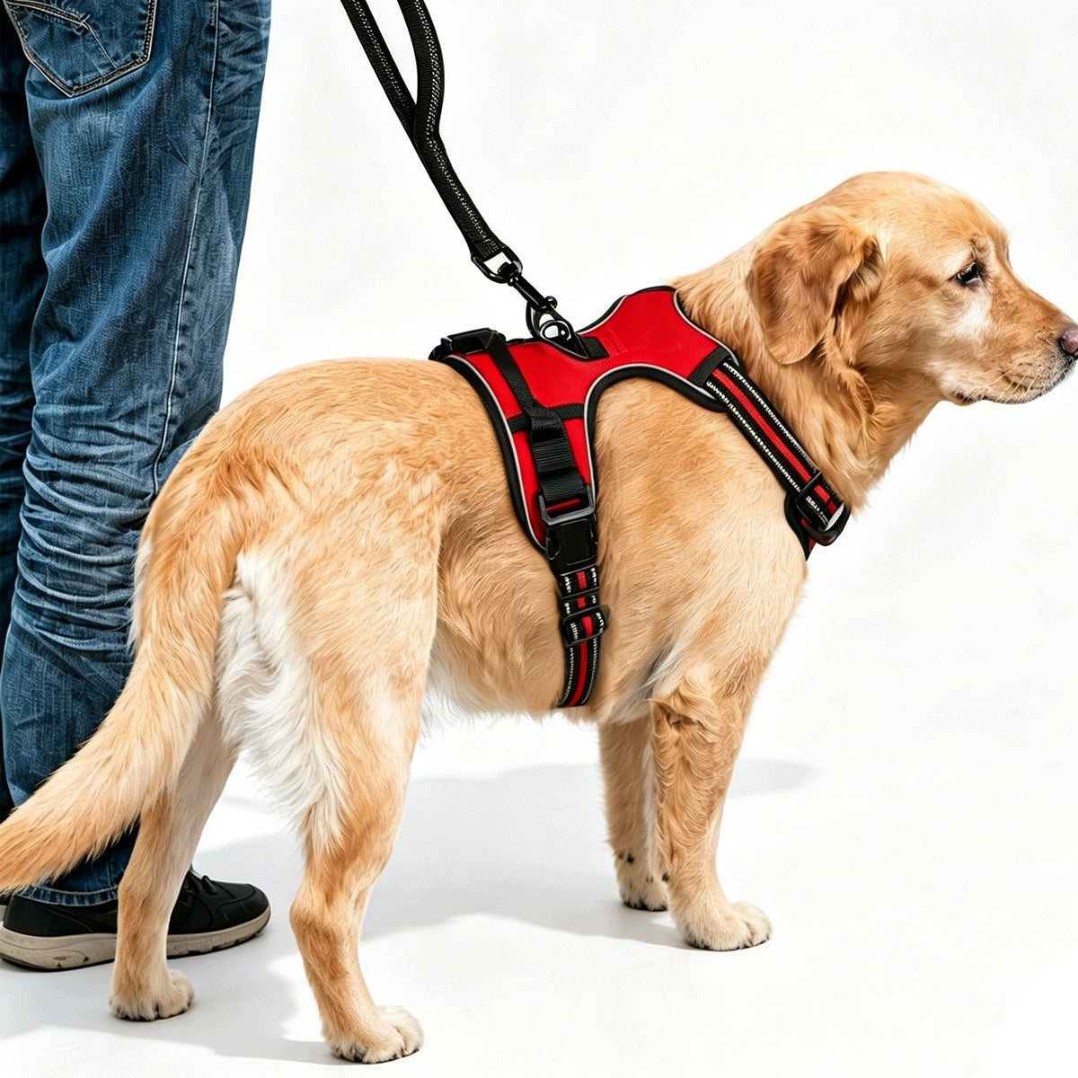 PRESSURE-FREE DOG HARNESS STRONG DURABLE GUARD TYPE WITH ADJUSTABLE ros. XL