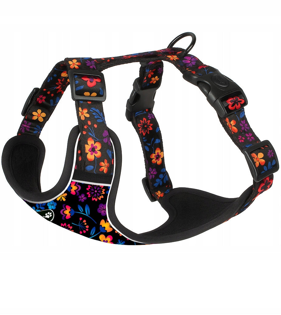PRESSURE-FREE GUARD DOG HARNESS STRONG SOFT FLOWERS r. L Manufacturer code S.FLOWERS.L
