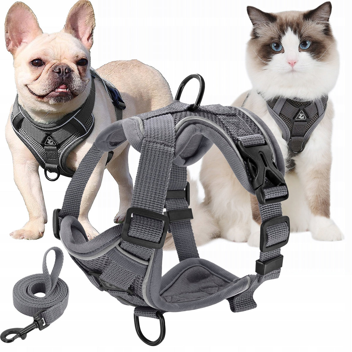 PRESSURE-FREE GUARD HARNESS + LEASH for CAT DOG