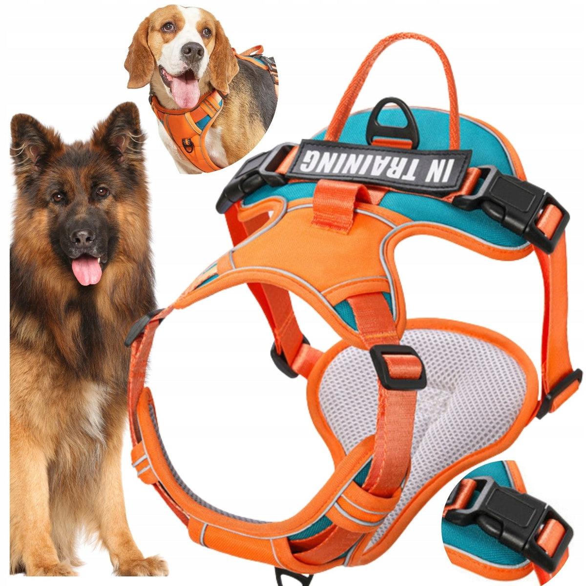 PRESSURE-FREE GUARD WALKING HARNESS FOR BIG DOG STRONG LIGHTWEIGHT PREMIUM XL